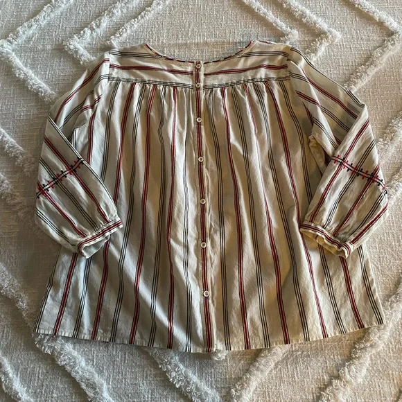 Embroidered Button-back Top - Picture 4 of 4